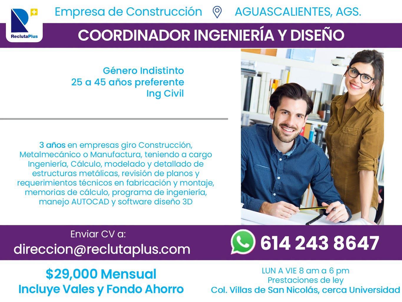 Coordinador Ingeniería y Diseño