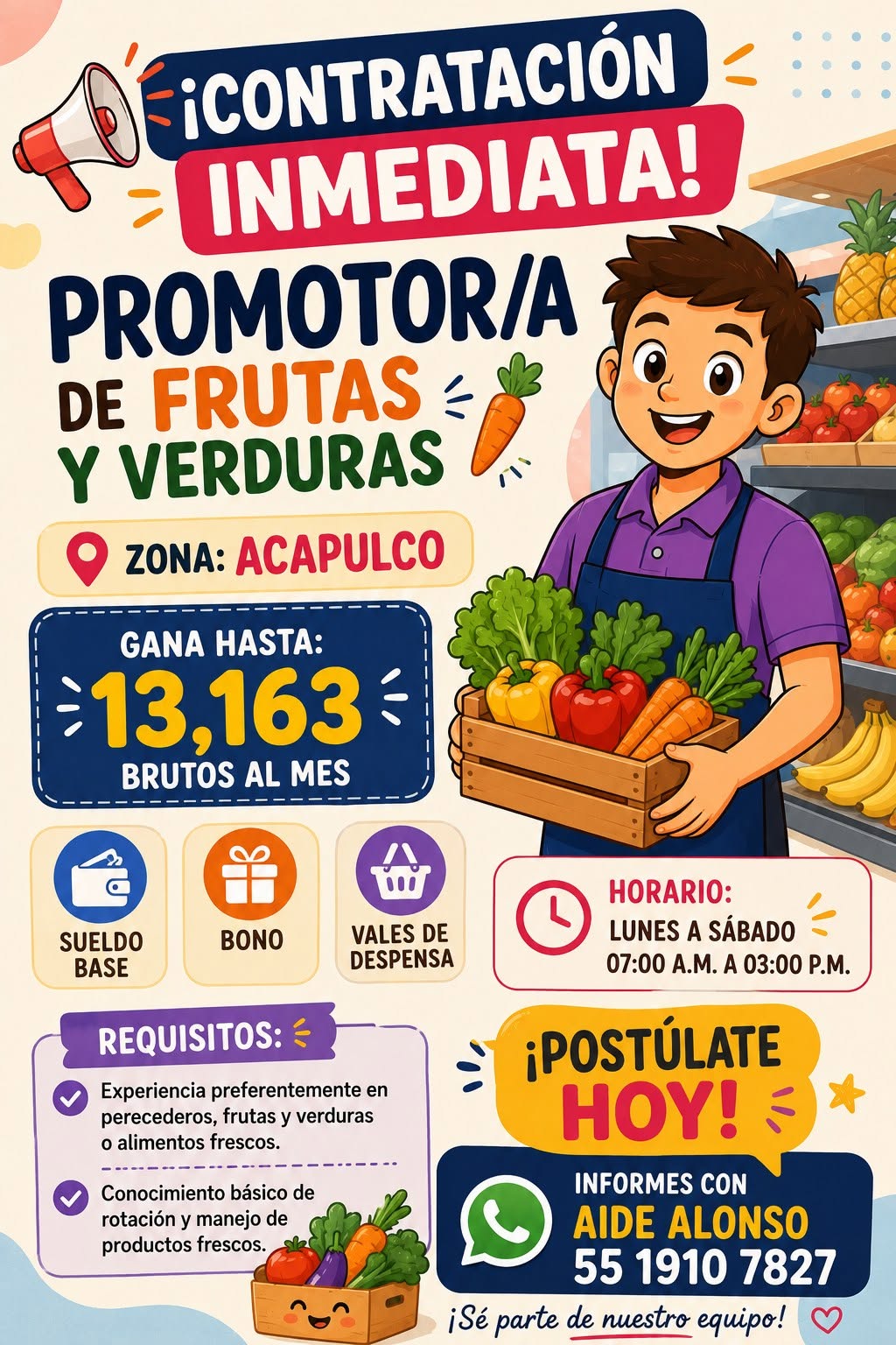 Promotor/a de Frutas y Verduras