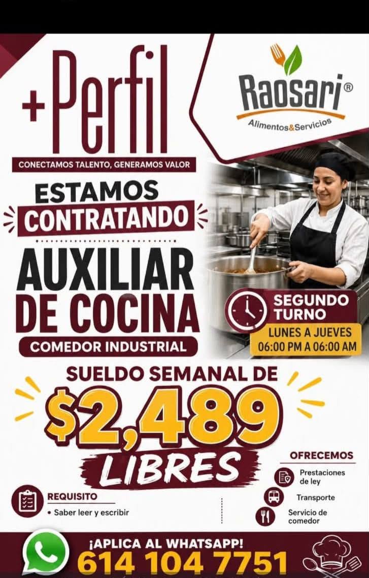 Auxiliar de Cocina