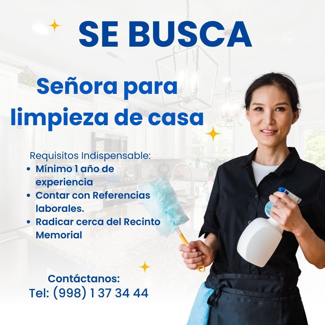 Señora para limpieza