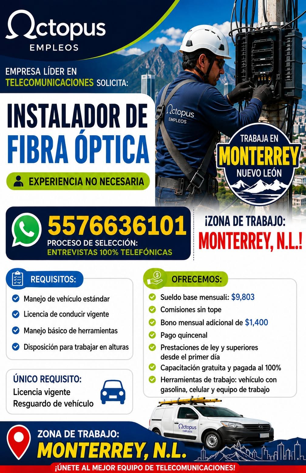 Instalador de Fibra Óptica